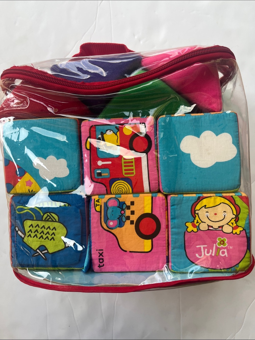 K’s kids Kids Soft Block Set - Colorful Pink and Blue Learning Cubes